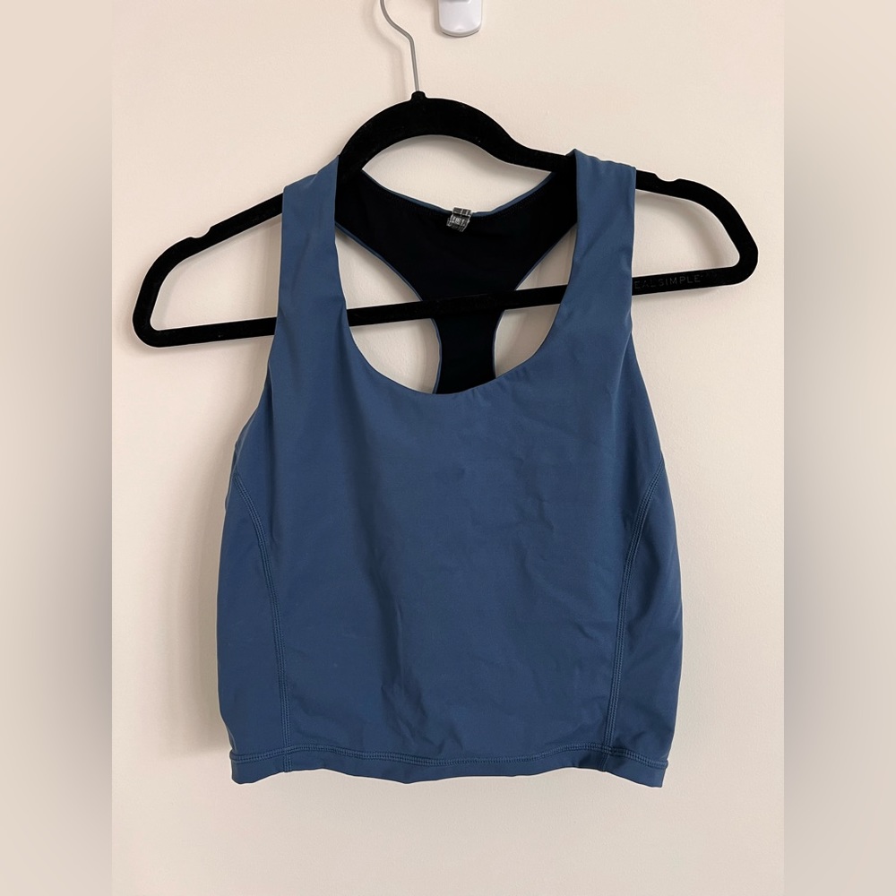 Sweaty Betty workout crop tank blue